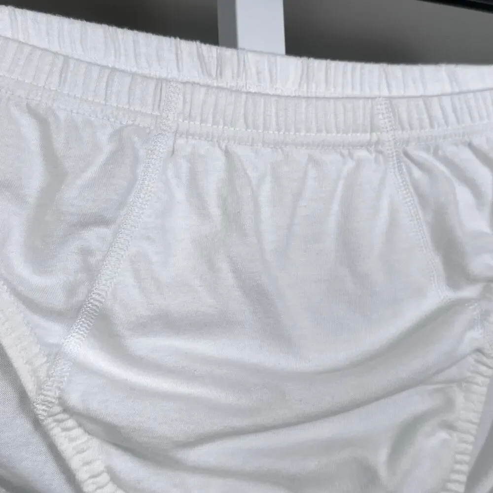 Marks And Spencer Men’s Underwear Large White 100% Cotton Slip Mid Brief M&S